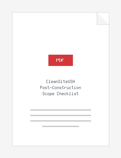 CleanSiteUSA Post-Construction Scope Checklist