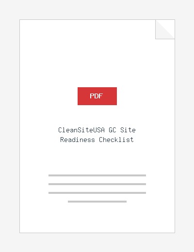 CleanSiteUSA GC Site Readiness Checklist